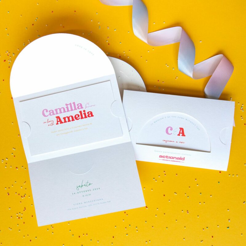 Partecipazione Arcobaleno ad incastro