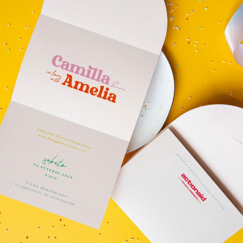 Partecipazione Arcobaleno Intagliata