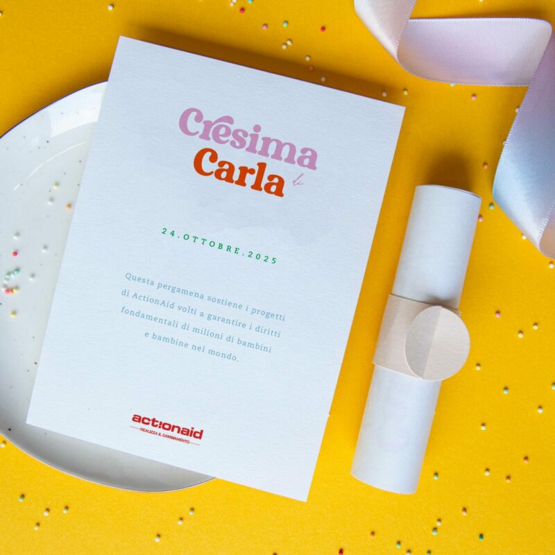 Pergamena Arcobaleno Cresima