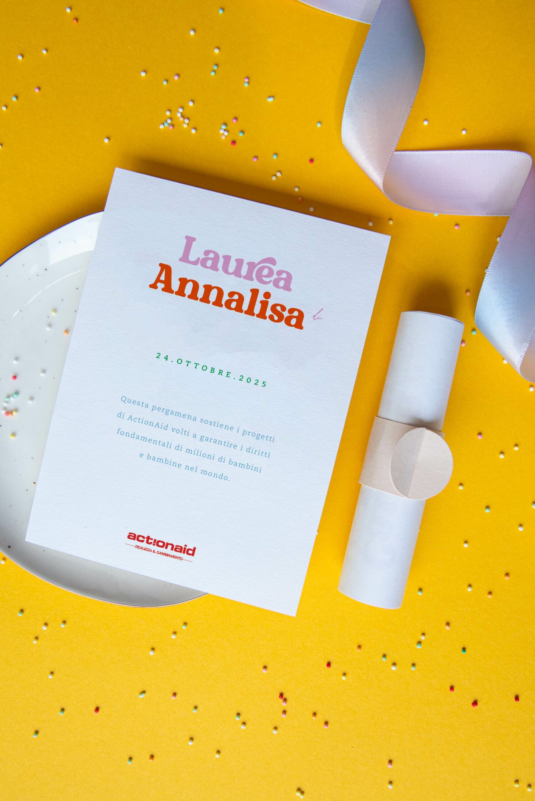 Pergamena Arcobaleno Laurea