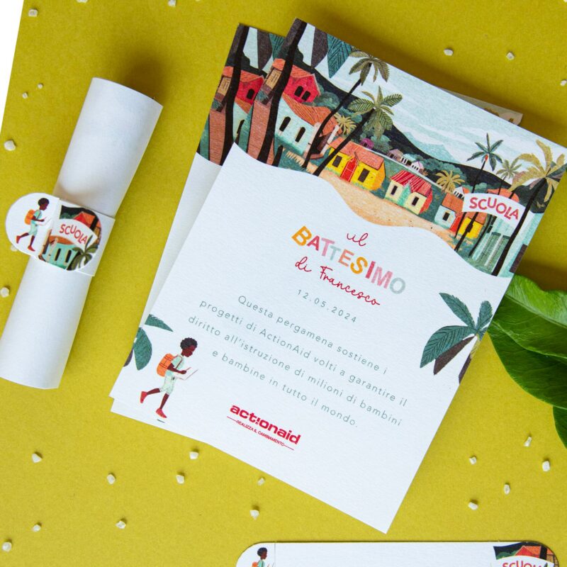 Pergamena Bimbo a Scuola Battesimo