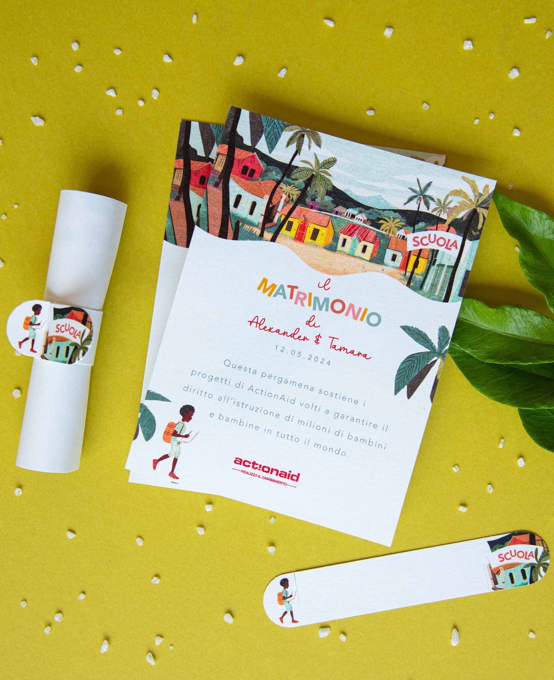 Pergamena Bimbo a Scuola Matrimonio